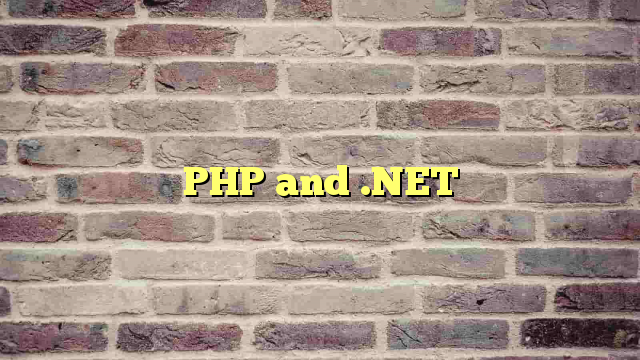 PHP and .NET